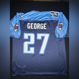 Vintage Reebok Eddie George Tennessee Titans #27 Jersey Mens size 44